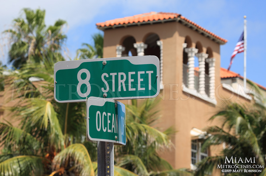 8th and Ocean Street sign,