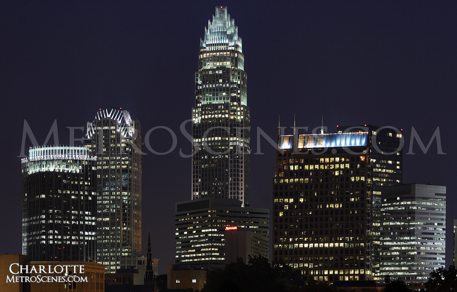 Charlotte skyline at Night