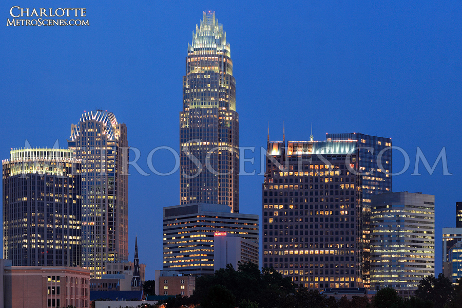 Charlotte Skyline at night