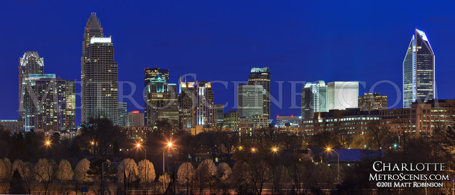 Night time Charlotte Panorama