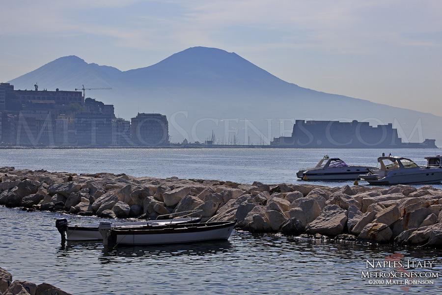 Morning mist around Mount Vesuvius