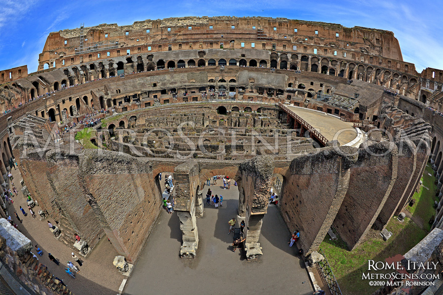 Fisheye of the Roman Colosseum