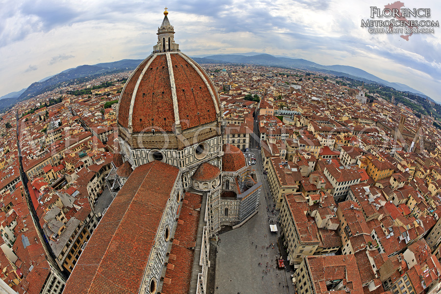 Fisheye over Florence, Italy