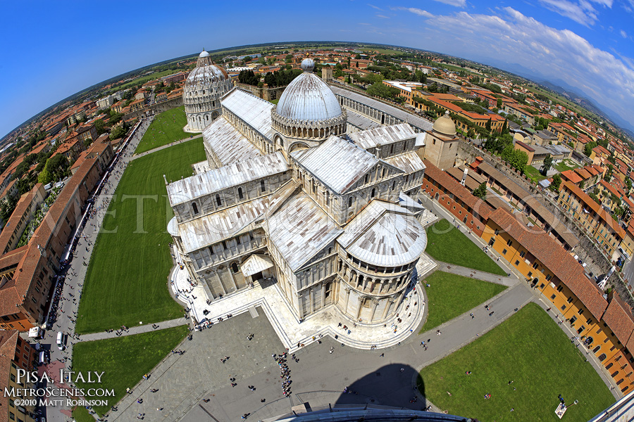 Square of Miracles from the Leaning Tower of Pisa