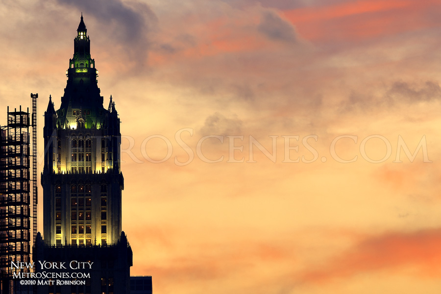 Woolworth Building silhouette