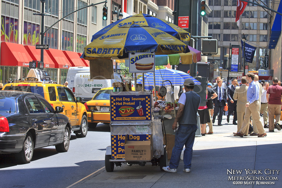New York City hot dog stand