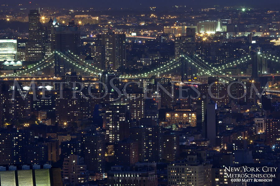 Bridges of New York at night