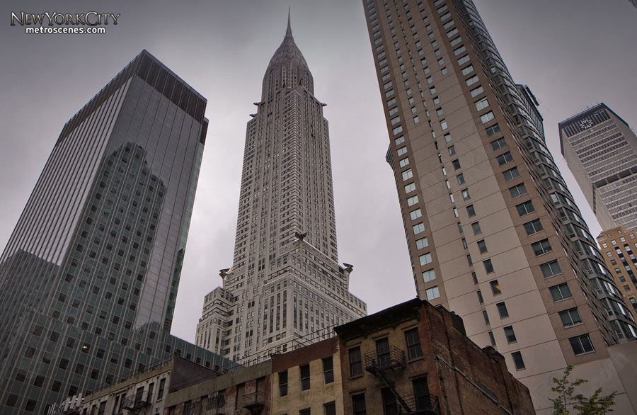 Chrysler Building on a rainy day.