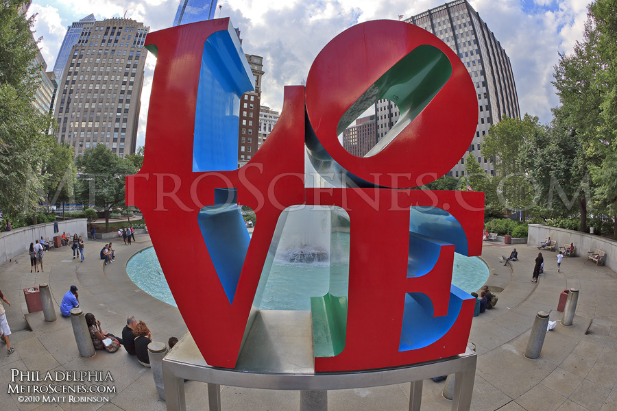 LOVE Sculpture in JFK Plaza in Philadelphia